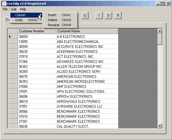 Csv2dg Screenshot